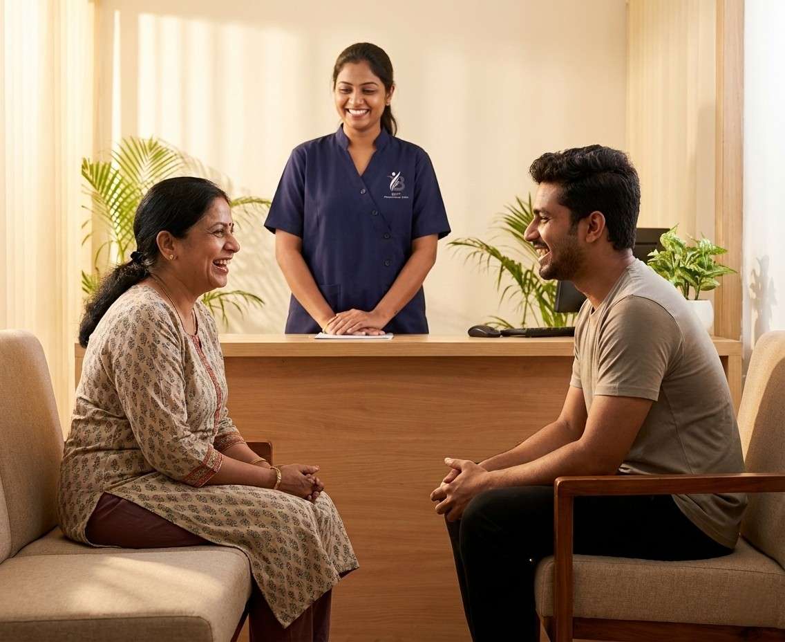 Supportive patient community environment at physiotherapy clinic