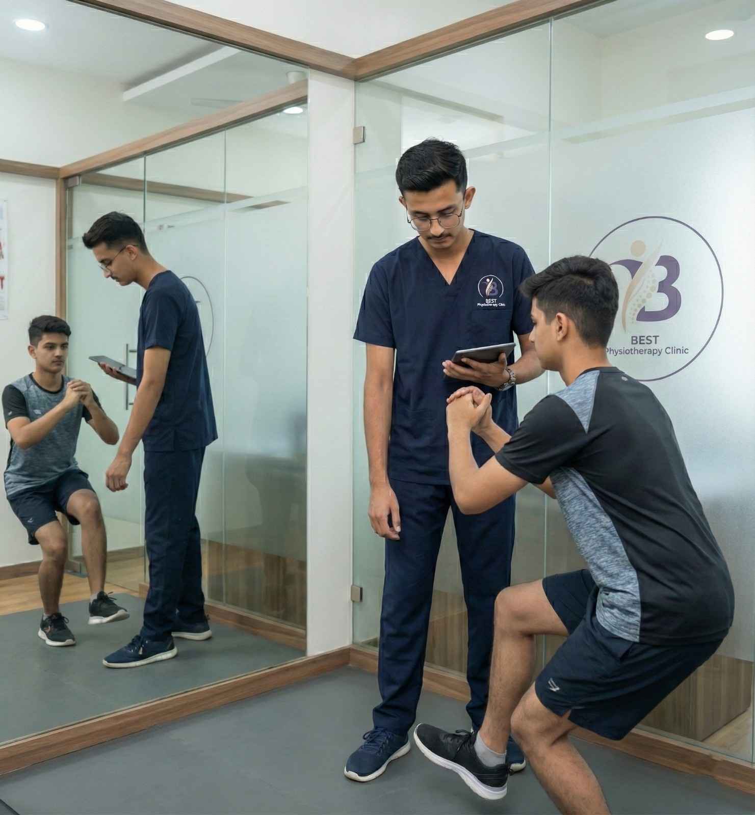 Physiotherapist performing gentle joint mobilisation and soft tissue work to treat Knee Pain and Osteoarthritis