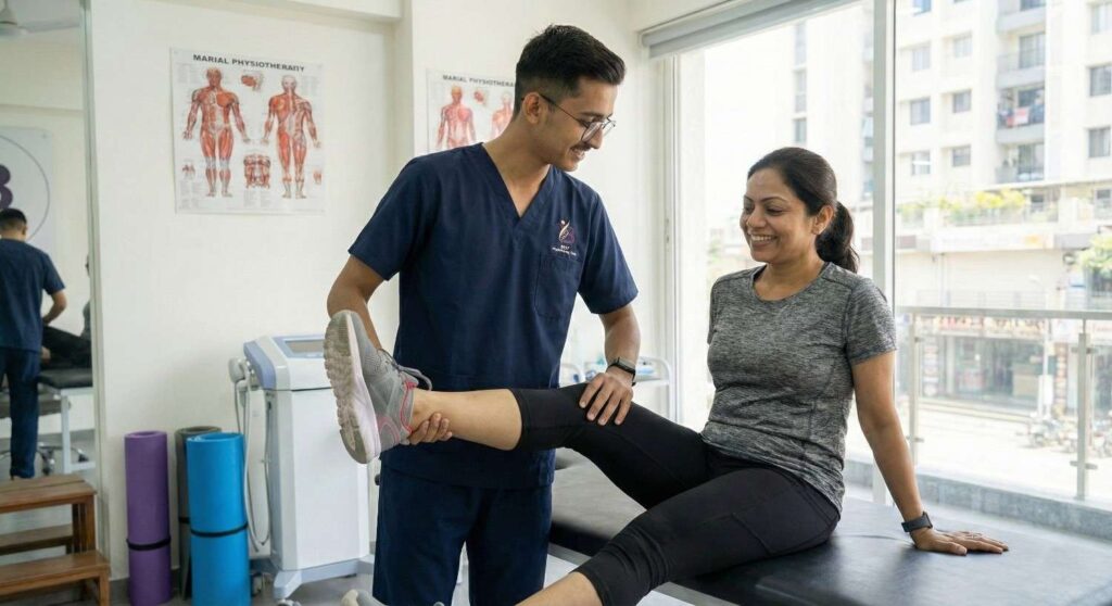 Physiotherapy treatment for sciatic nerve pain at Best Physiotherapy Clinic Bopal