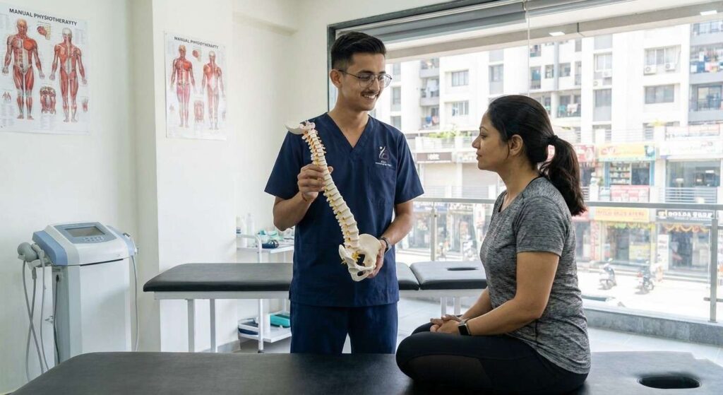 Sciatica recovery exercises Best physiotherapy Bopal Ahmedabad Gujarat