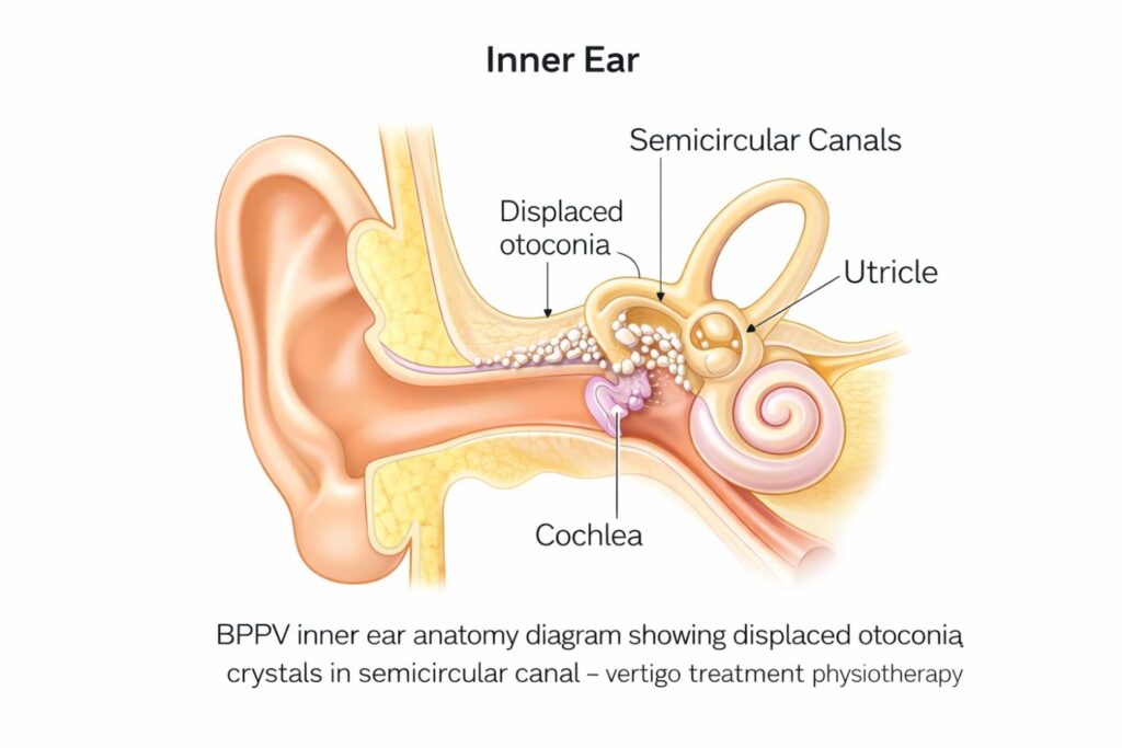 BPPV inner ear anatomy diagram