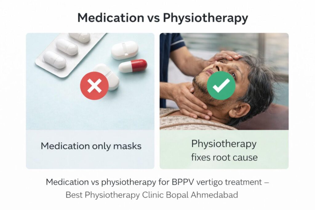 Medication vs physiotherapy comparison